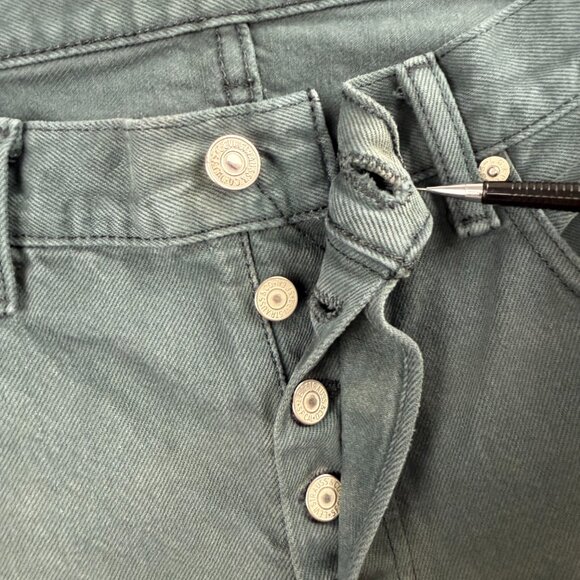 Levis 501 Jeans Men 32x30 Pant Grey Blue Straight Fit Button Fly Denim Vintage 1 - Picture 6 of 12